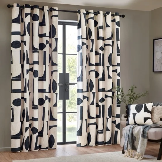 Hoem Carro Abstract Dusk Eyelet rm_curtain