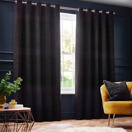 Paoletti Galaxy Black Eyelet rm_curtain