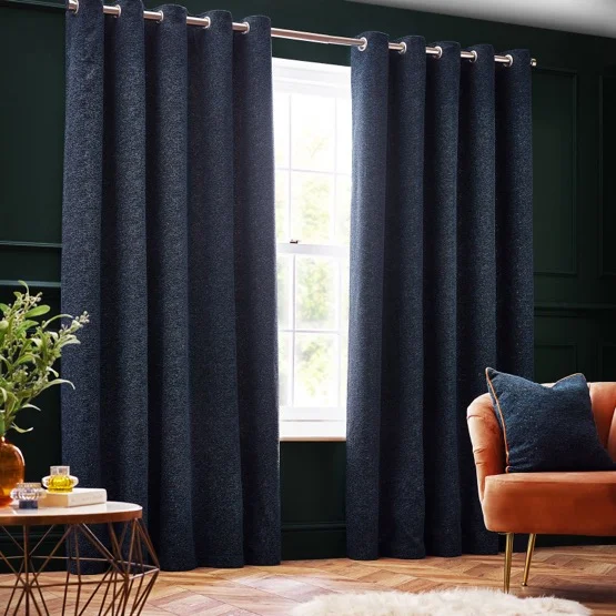 Paoletti Galaxy Navy Eyelet rm_curtain