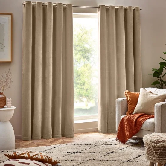 Chenille Opulence Natural Eyelet rm_curtain