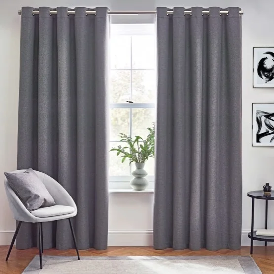 Horizon Charcoal Eyelet rm_curtain