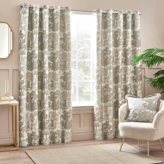 Wylder Woodlands Natural Eyelet rm_curtain