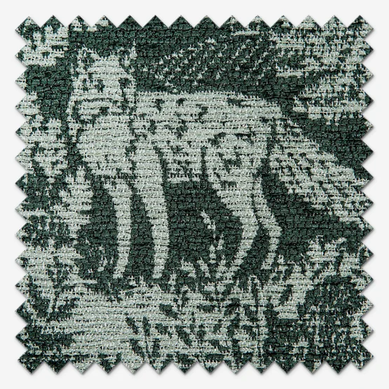 Furn Winter Woods Animal Chenille Emerald Eyelet rm_curtain