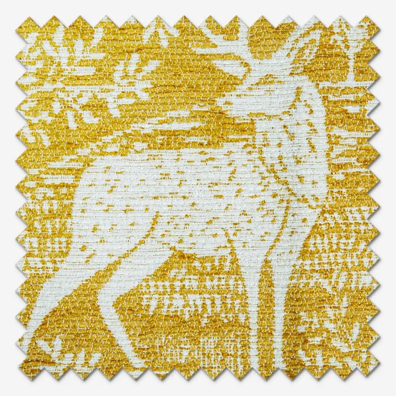 Furn Winter Woods Animal Chenille Ochre Eyelet rm_curtain
