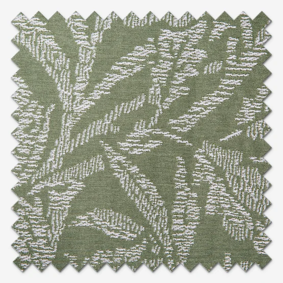Morris & Co Acorn Tonal Matt Sage Pencil Pleat rm_curtain