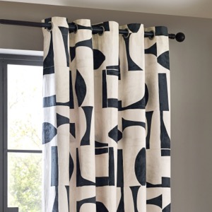 Hoem Carro Abstract Dusk Eyelet Ready Made Curtain