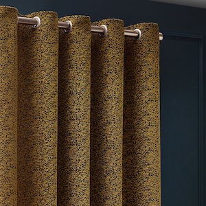 Paoletti Galaxy Gold Eyelet Ready Made Curtain