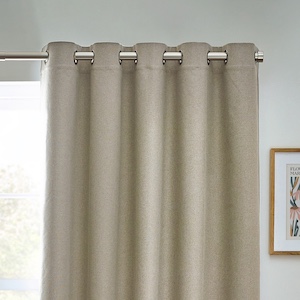 Horizon Natural Eyelet Ready Made Curtain