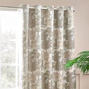 Wylder Woodlands Natural Eyelet Ready Made Curtain
