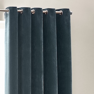 Yard Heavy Chenille Marine Eyelet Ready Made Curtain