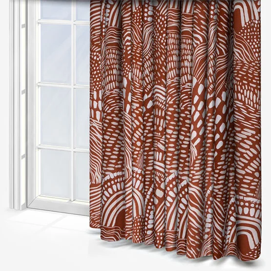 Hoem Nola Abstract Chestnut Eyelet rm_curtain