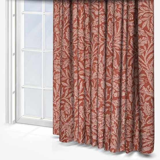 Morris & Co Acorn Tonal Matt Brick Pencil Pleat rm_curtain