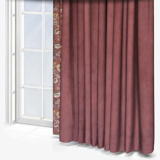 Morris & Co Strawberry Thief Embroidery Floral Berry Pencil Pleat rm_curtain