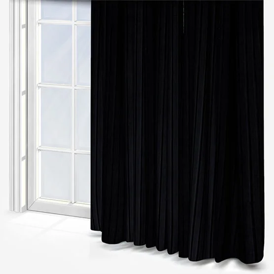 Paoletti Corinthian Velvet Black Eyelet rm_curtain