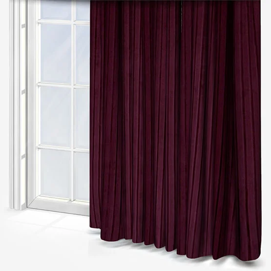 Paoletti Corinthian Velvet Merlot Eyelet rm_curtain