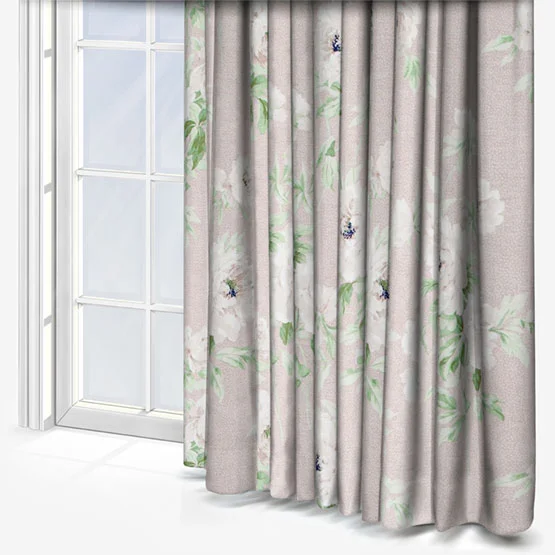 Sanderson Adele Floral Chenille Rose Pencil Pleat rm_curtain