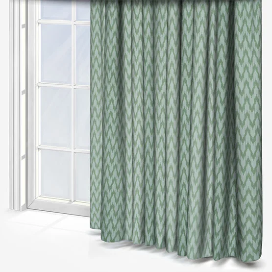 Sanderson Hutton Jacquard Sage Pencil Pleat rm_curtain