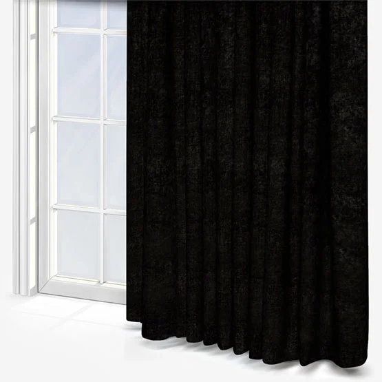 Chenille Opulence Charcoal Eyelet rm_curtain