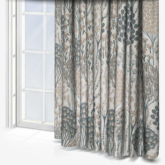 Wylder Ophelia Floral Jacquard Wedgewood Pencil Pleat rm_curtain