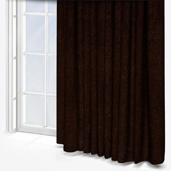 Yard Heavy Chenille Brown Pencil Pleat rm_curtain