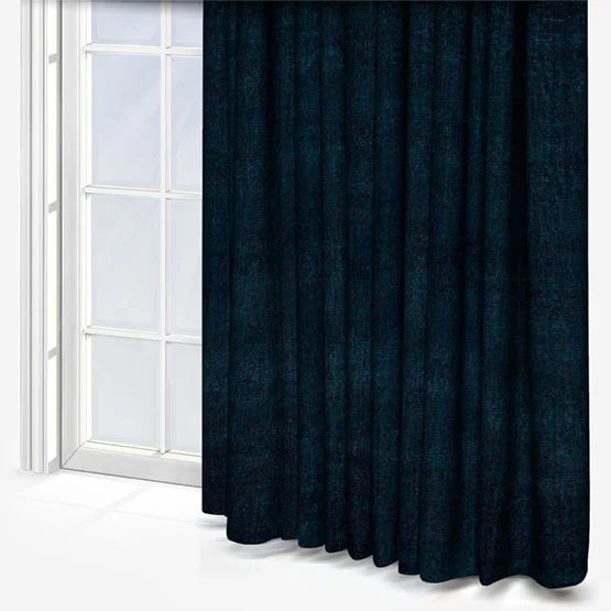 Yard Heavy Chenille Navy Pencil Pleat rm_curtain
