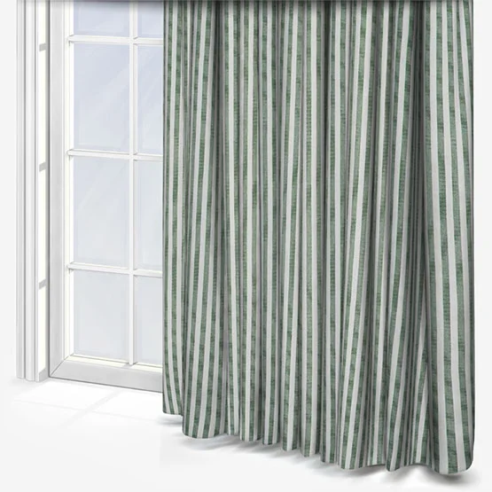 Yard Hebden Striped Forest Green Eyelet rm_curtain