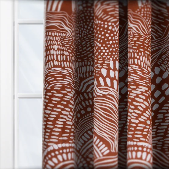 Hoem Nola Abstract Chestnut Eyelet rm_curtain