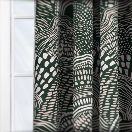 Hoem Nola Abstract Olive Eyelet rm_curtain
