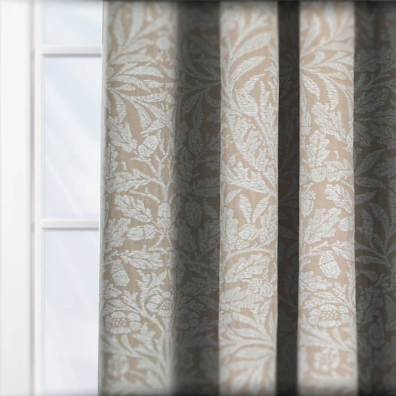 Morris & Co Acorn Tonal Matt Linen Pencil Pleat rm_curtain