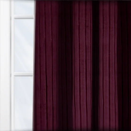 Paoletti Corinthian Velvet Merlot Eyelet rm_curtain