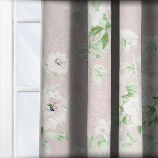 Sanderson Adele Floral Chenille Rose Pencil Pleat rm_curtain