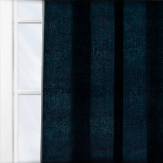 Chenille Opulence Navy Eyelet rm_curtain