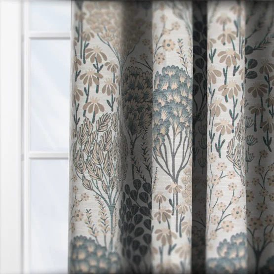 Wylder Ophelia Floral Jacquard Wedgewood Pencil Pleat rm_curtain