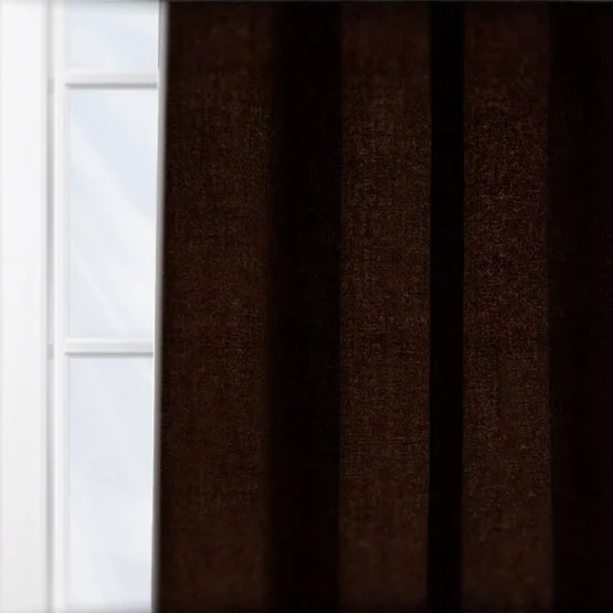 Yard Heavy Chenille Brown Pencil Pleat rm_curtain