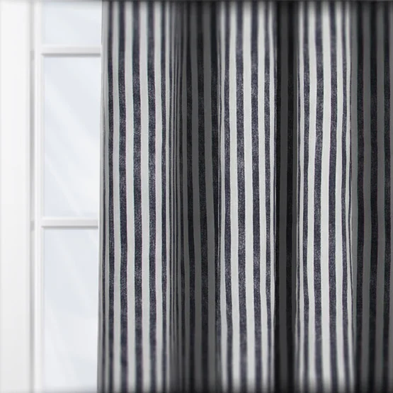 Yard Hebden Striped Navy Pencil Pleat rm_curtain