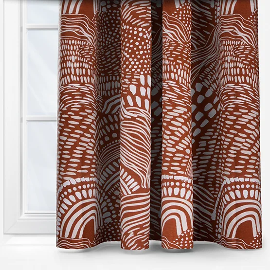Hoem Nola Abstract Chestnut Eyelet rm_curtain