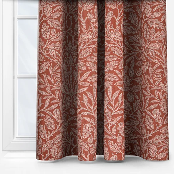 Morris & Co Acorn Tonal Matt Brick Pencil Pleat rm_curtain