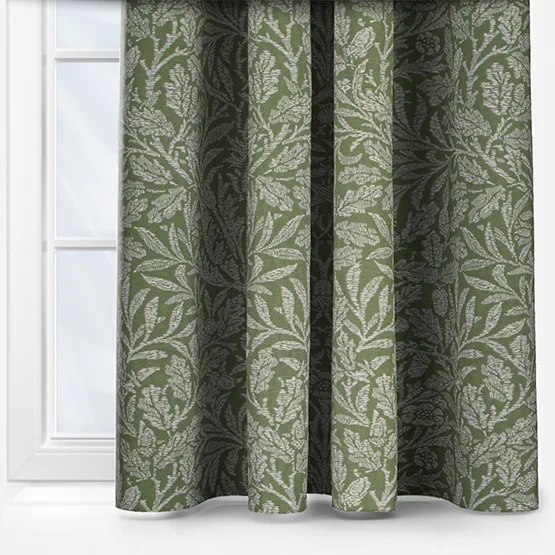 Morris & Co Acorn Tonal Matt Sage Pencil Pleat rm_curtain