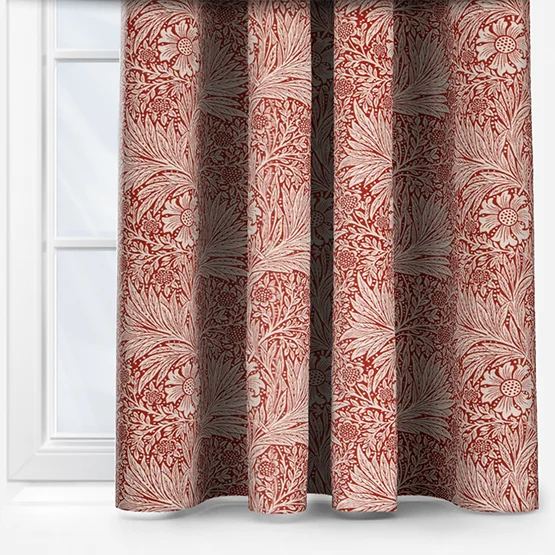 Morris & Co Marigold Floral Jacquard Russet Pencil Pleat rm_curtain