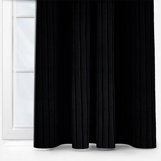 Paoletti Corinthian Velvet Black Eyelet rm_curtain