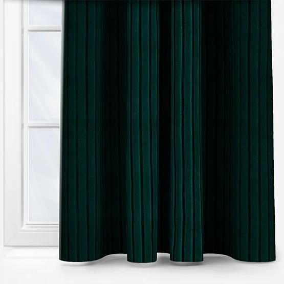 Paoletti Corinthian Velvet Forest Green Eyelet rm_curtain