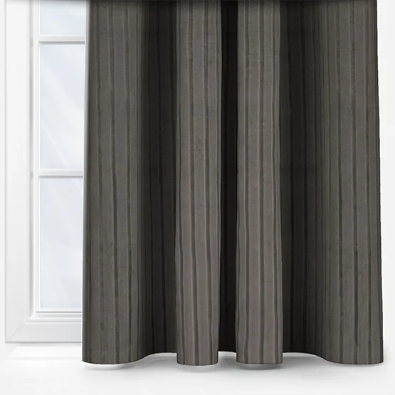 Paoletti Corinthian Velvet Grey Eyelet rm_curtain