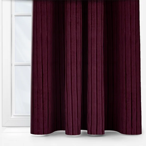Paoletti Corinthian Velvet Merlot Eyelet rm_curtain
