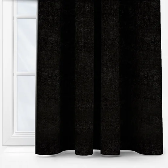 Chenille Opulence Charcoal Eyelet rm_curtain