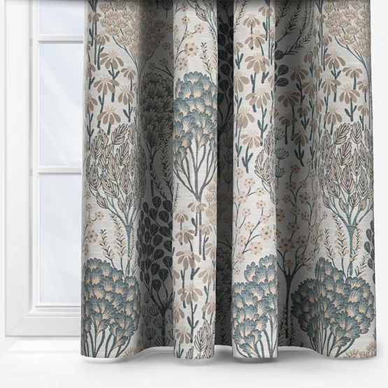 Wylder Ophelia Floral Jacquard Wedgewood Pencil Pleat rm_curtain