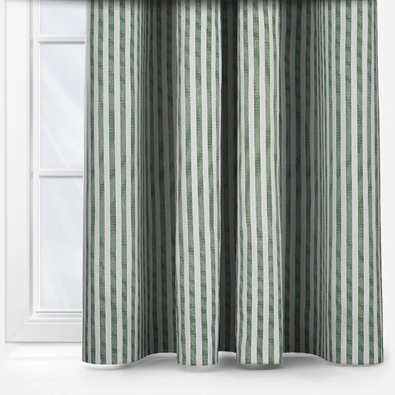 Yard Hebden Striped Forest Green Pencil Pleat rm_curtain