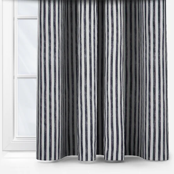 Yard Hebden Striped Navy Pencil Pleat rm_curtain