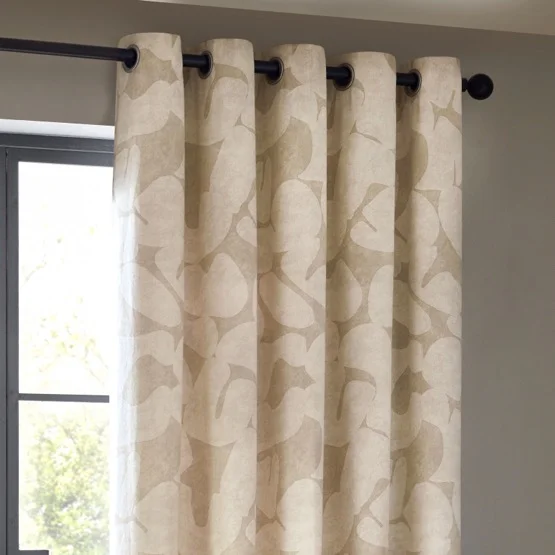 Hoem Brinn Abstract Natural Eyelet rm_curtain