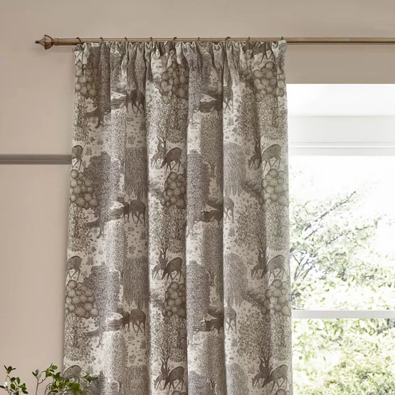 Morris & Co Brook Woodland Jacquard Linen Pencil Pleat rm_curtain