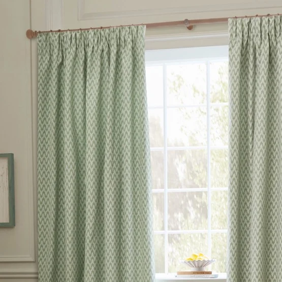 Sanderson Hutton Jacquard Sage Pencil Pleat rm_curtain